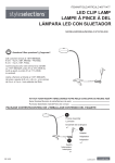 Style Selections 19739-000 13.25-in Adjustable Stainless Steel Clip Desk Lamp Installation manuel