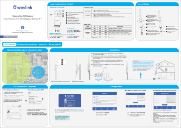 WAVLINK Outdoor Point d'accès Wi-FI AC600 Manuel utilisateur | Fixfr