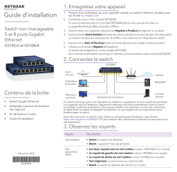 Netgear (GS108) Switch Ethernet 8 Ports RJ45 Métal Gigabit Manuel utilisateur