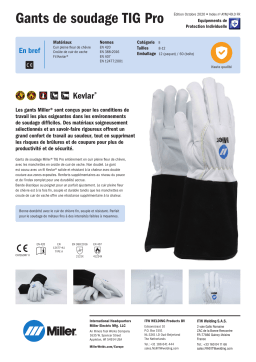 Miller TIG Pro Welding Gloves spécification