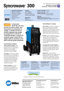 Miller Syncrowave® 300 TIG Runner spécification