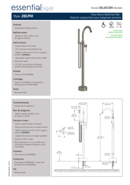 Keeney DEL45CBN Delphi Brushed Nickel 1-Handle Residential Freestanding Bathtub Faucet Manuel utilisateur