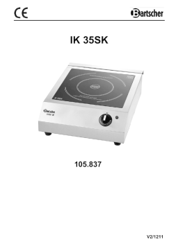 Bartscher 105837 Induction cooker IK 35SK 3,5kW Mode d'emploi