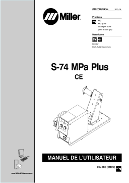 Miller S-74 MPA PLUS CE Manuel utilisateur