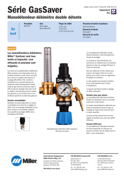 Miller GasSaver (200 bar) spécification