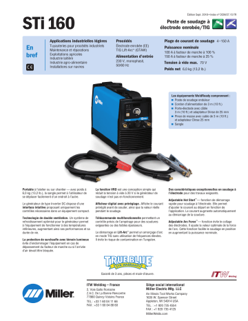 Miller STi 160 spécification | Fixfr