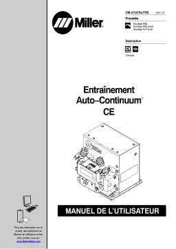 Miller AUTO-CONTINUUM DRIVE Manuel utilisateur