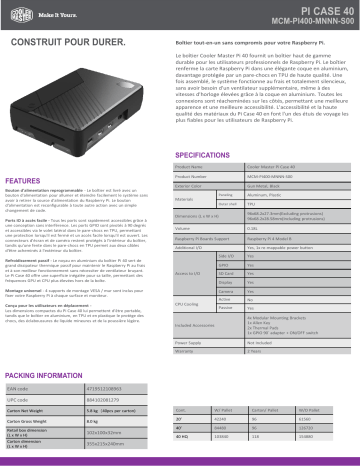 Cooler Master Pi Case 40 spécification | Fixfr