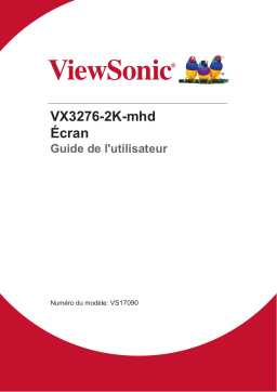 ViewSonic VX3276-2K-mhd Moniteur IPS 32" QHD Manuel utilisateur