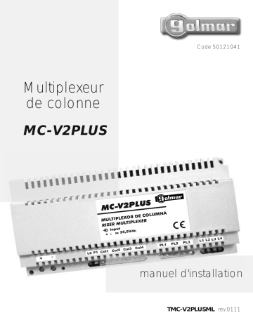 Golmar TRIP TMC-V2PLUSML REV.0111 Manuel du propriétaire | Fixfr