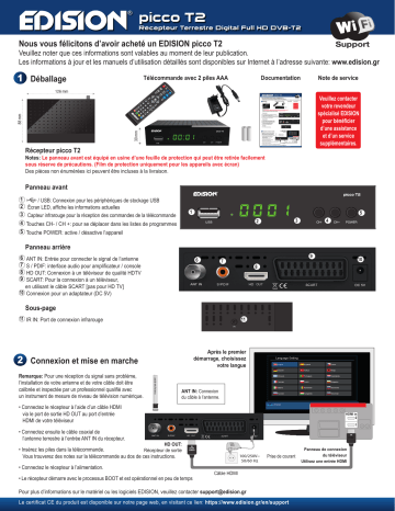 Edision PICCO T2 Manuel utilisateur | Fixfr