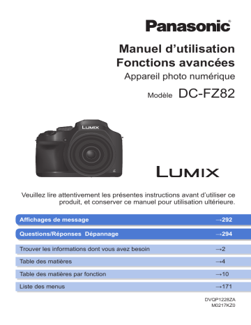 Panasonic Lumix FZ82 | Appareil Photo Bridge Zoom Puissant Manuel utilisateur | Fixfr