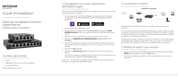 (GS308) Switch Ethernet 8 Ports RJ45 Métal Gigabit | Netgear (GS305) Switch Ethernet 5 Ports RJ45 Métal Gigabit Manuel utilisateur | Fixfr
