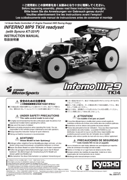 Kyosho 33014T1 INFERNO MP9 TKI4 readyset Manuel utilisateur