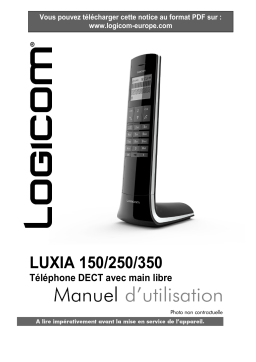 Logicom Luxia 150 Téléphone Sans fil Noir et Vert Manuel utilisateur