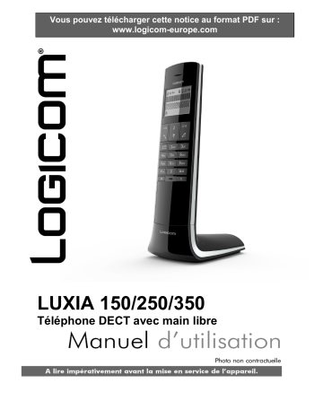 Logicom Luxia 150 Téléphone Sans fil Noir et Vert Manuel utilisateur | Fixfr