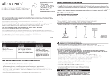 Allen + Roth TL20243 18.25-in Adjustable Black Mode d'emploi | Fixfr
