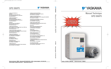 P5 Drive 600 Volt | YASKAWA P5 GPD506 Drive Manuel utilisateur | Fixfr