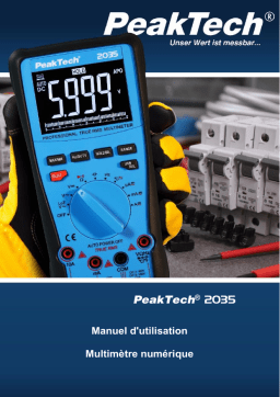 PeakTech P 2035 True RMS 1000V Digital Multimeter 6000 Counts, USB Manuel du propriétaire