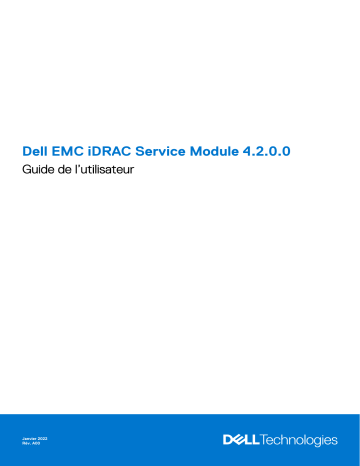 Dell iDRAC Service Module 4.x software Manuel utilisateur | Fixfr