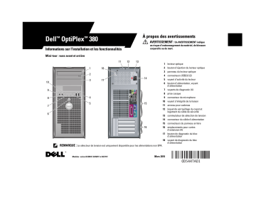 Dell OptiPlex 380 desktop Manuel utilisateur | Fixfr