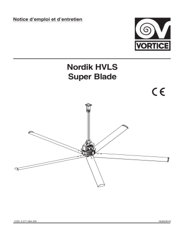 Vortice NORDIK HVLS SUPER BLADE 400/160