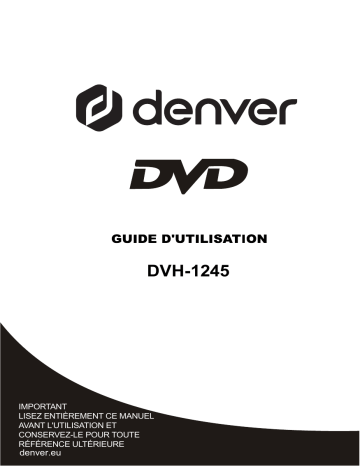 Denver DVH-1245 DVD player Manuel utilisateur | Fixfr