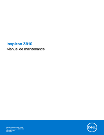 Dell Inspiron 3910 desktop Manuel utilisateur | Fixfr