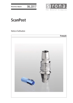 Dentsply Sirona ScanPost Mode d'emploi