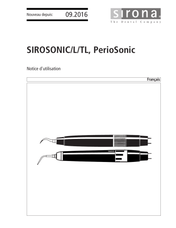 Dentsply Sirona SiroSonic, SiroSonic L/TL, PerioSonic Mode d'emploi | Fixfr