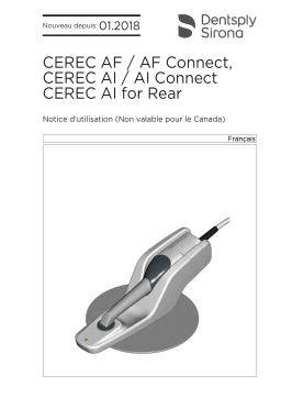 Dentsply Sirona CEREC AF / AF Connect, CEREC AI / AI Connect Mode d'emploi