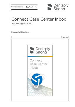 Dentsply Sirona Connect Case Center Inbox, Version 1.x Mode d'emploi