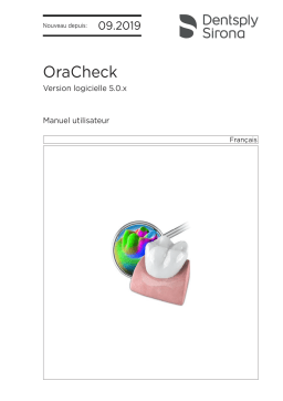 Dentsply Sirona OraCheck, Version 5.0.x Mode d'emploi