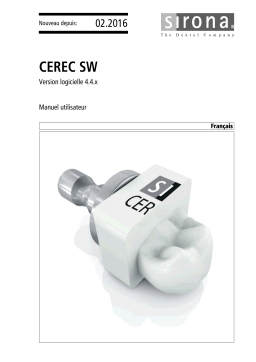 Dentsply Sirona CEREC SW 4.4.x Mode d'emploi