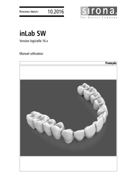 Dentsply Sirona inLab CAD SW 16.0.x Mode d'emploi