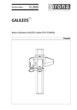 Dentsply Sirona galileos comfort plus Mode d'emploi