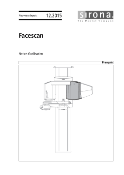 Dentsply Sirona GALILEOS COMFORT / COMFORT PLUS / COMPACT, Facescan Mode d'emploi