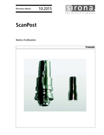 Dentsply Sirona ScanPost Mode d'emploi | Fixfr