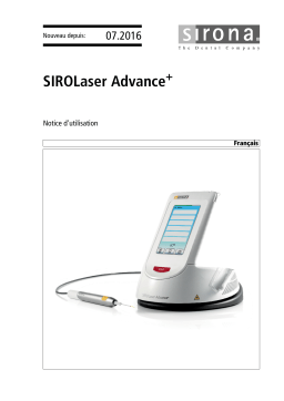 Dentsply Sirona SiroLaser Advance Plus Mode d'emploi