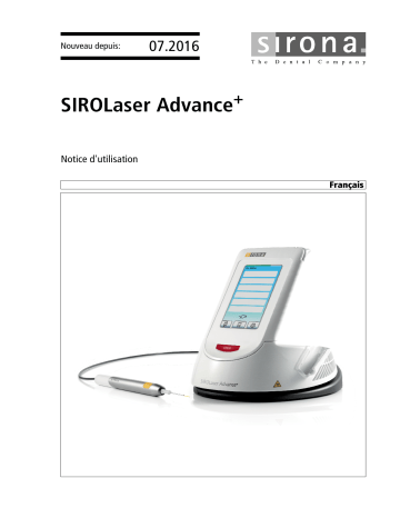 Dentsply Sirona SiroLaser Advance Plus Mode d'emploi | Fixfr