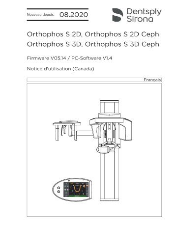 Dentsply Sirona Orthophos S 2D / S 3D / S 2D Ceph / S 3D Ceph Mode d'emploi | Fixfr