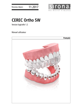 Dentsply Sirona CEREC Ortho SW 1.2.x Mode d'emploi