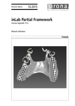 Dentsply Sirona inLab CAD SW 15.0.x, inLab Partial Framework Mode d'emploi