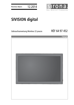 Dentsply Sirona Sivision Digital, 22 inch monitor AC Model 2015 Mode d'emploi