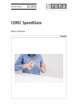 Dentsply Sirona CEREC SpeedGlaze Mode d'emploi