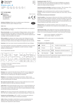 Dentsply Sirona Pors on 4 Mode d'emploi