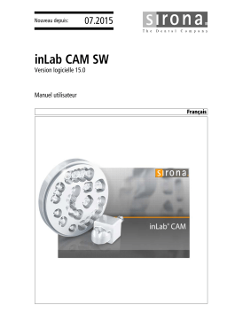 Dentsply Sirona inLab CAM SW 15.0.x Mode d'emploi