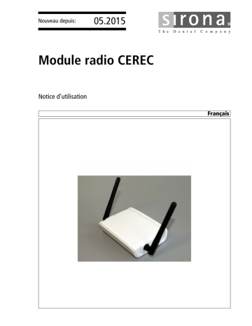 Dentsply Sirona CEREC Radio Device Mode d'emploi | Fixfr