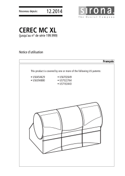 Dentsply Sirona CEREC MC XL Mode d'emploi