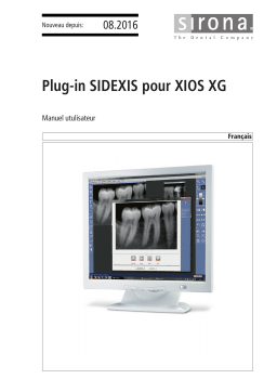 Dentsply Sirona Xios XG, Plug-in for Sidexis XG/4 Mode d'emploi